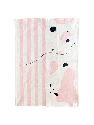 GIA organic cotton tea towel, blush station, 50 x 70 cm